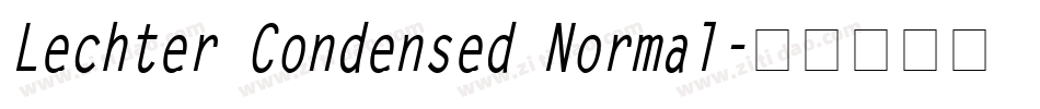 Lechter Condensed Normal字体转换